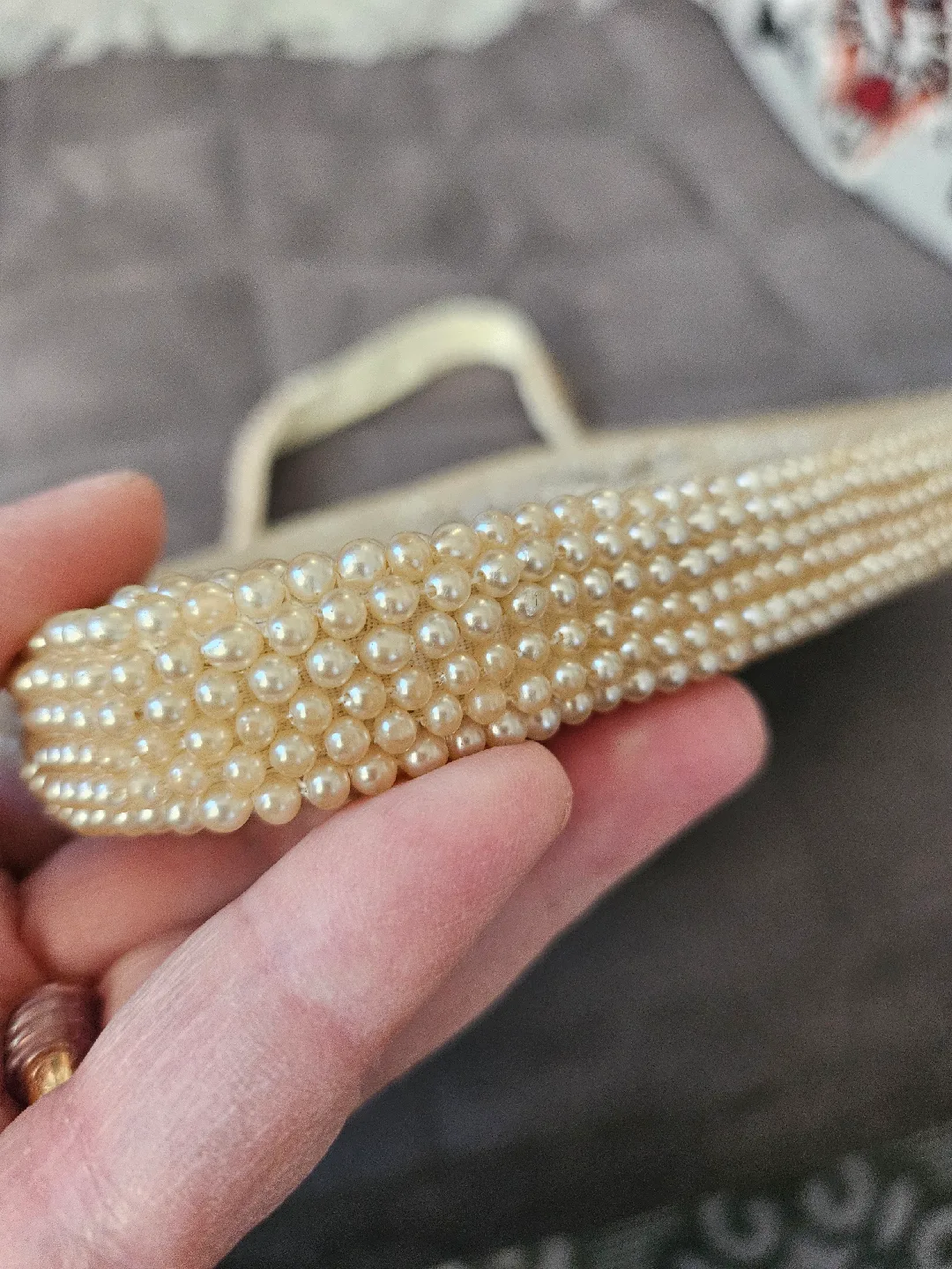 Vintage 1940 Beaded Handbag - Made in Japan image indicator(4)