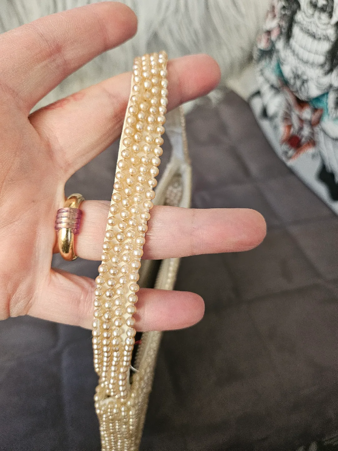 Vintage 1940 Beaded Handbag - Made in Japan image indicator(5)