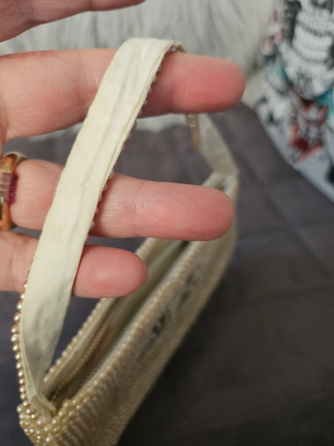 Vintage 1940 Beaded Handbag - Made in Japan image indicator(6)