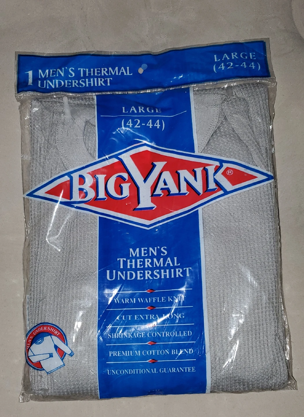 New Big Yank Men's Thermal Undershirt - Large