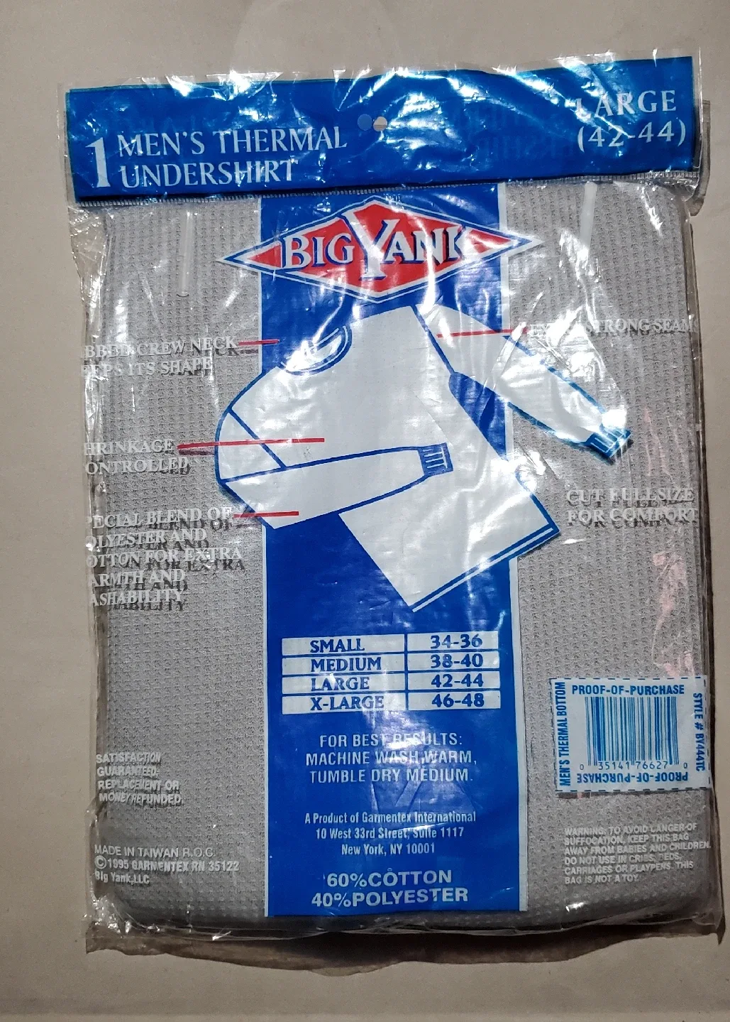 New Big Yank Men's Thermal Undershirt - Large image indicator(2)