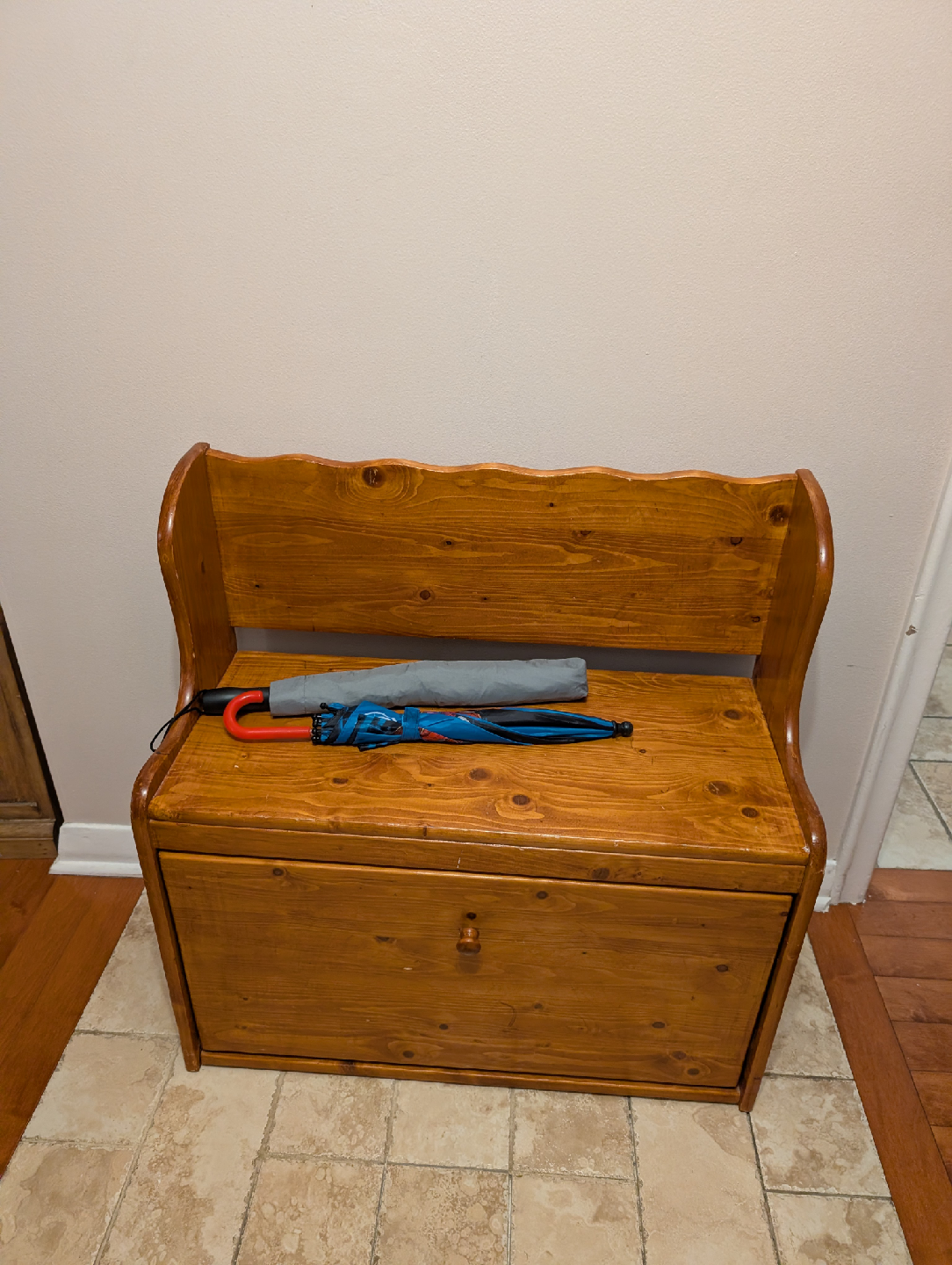 bench with shoe storage