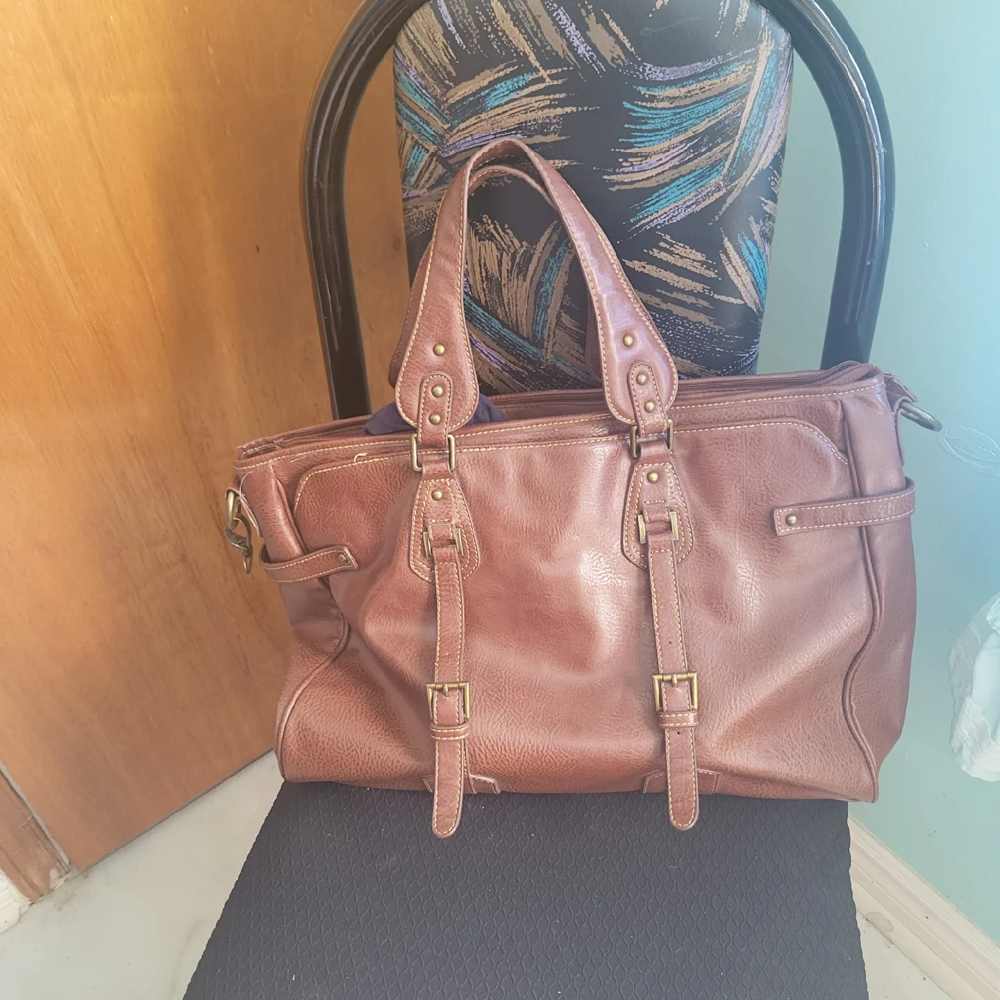 Brown Tote Bag. unisex bag thumbnail