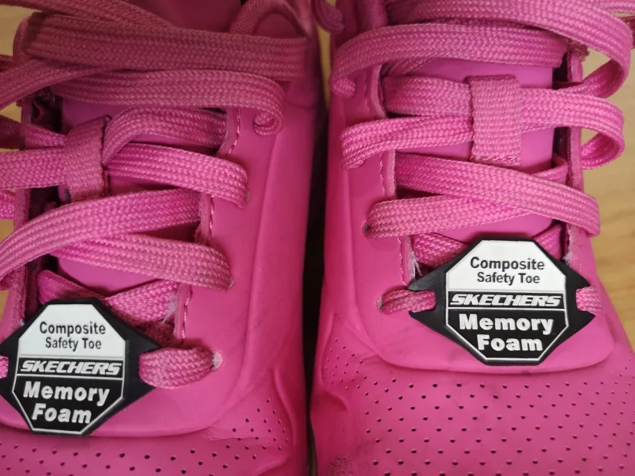 Skechers Pink Composite Safety Toe Shoes. Size US 5.5 image indicator(5)