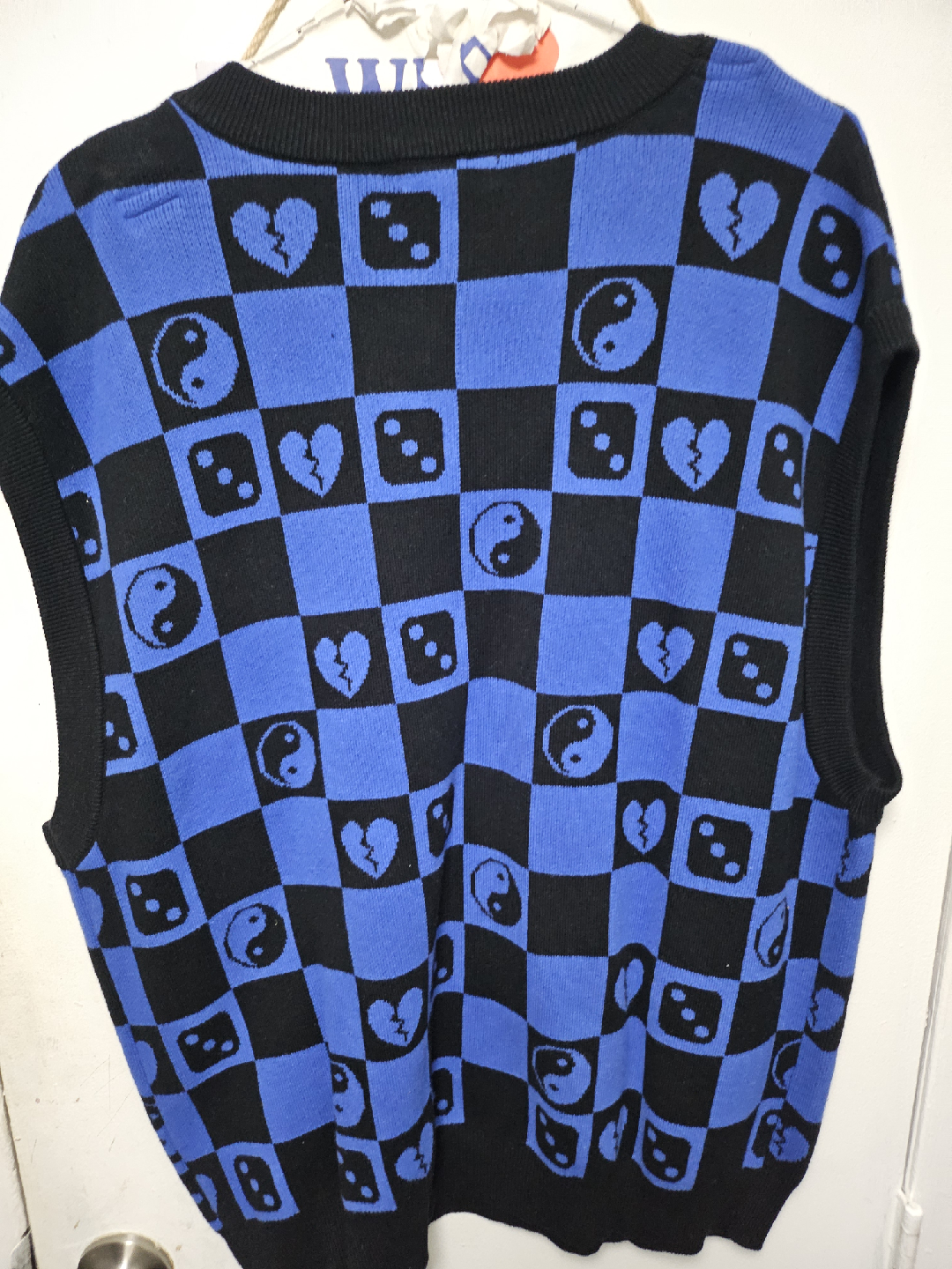 Forever 21 Blue & Black Checker Vest - photo 3
