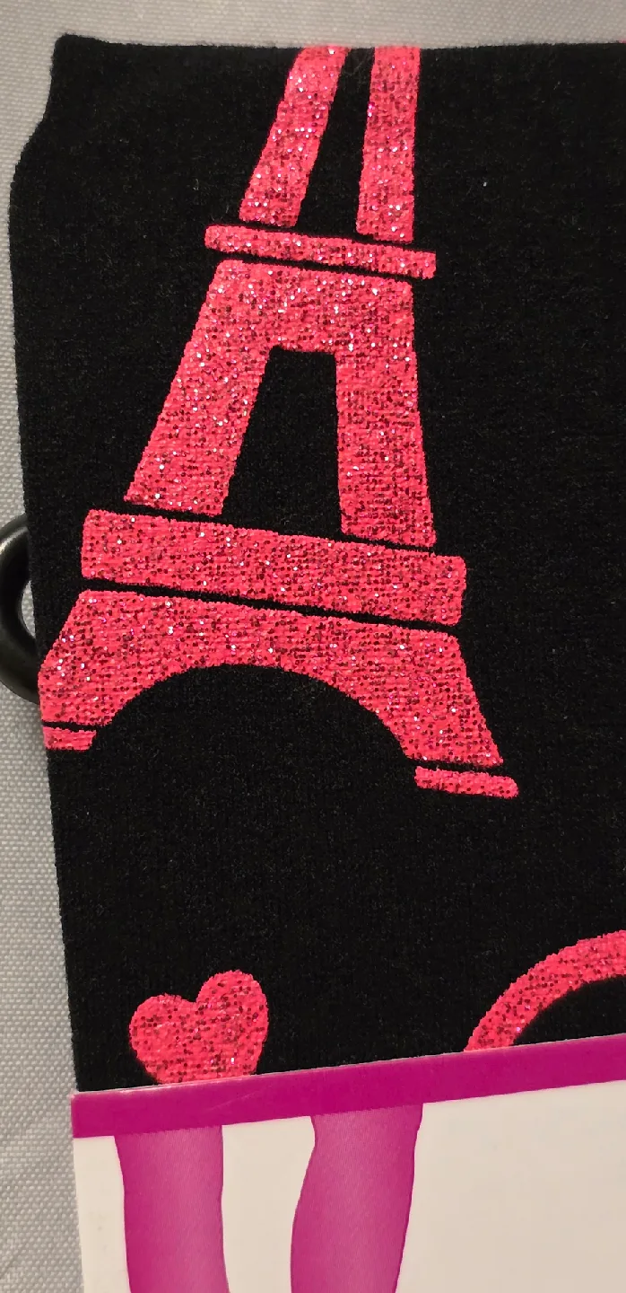 NEW! Justice Paris Themed Footed Tights! - Size S - 7 / 8 image indicator(2)