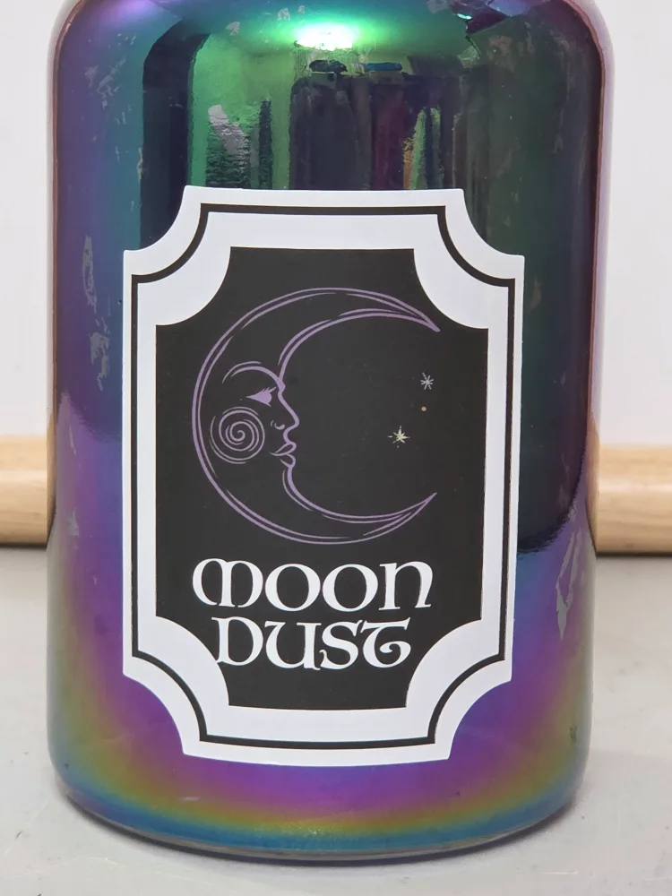 Moon Dust Bottle with Skull Stopper Halloween Decor image indicator(2)