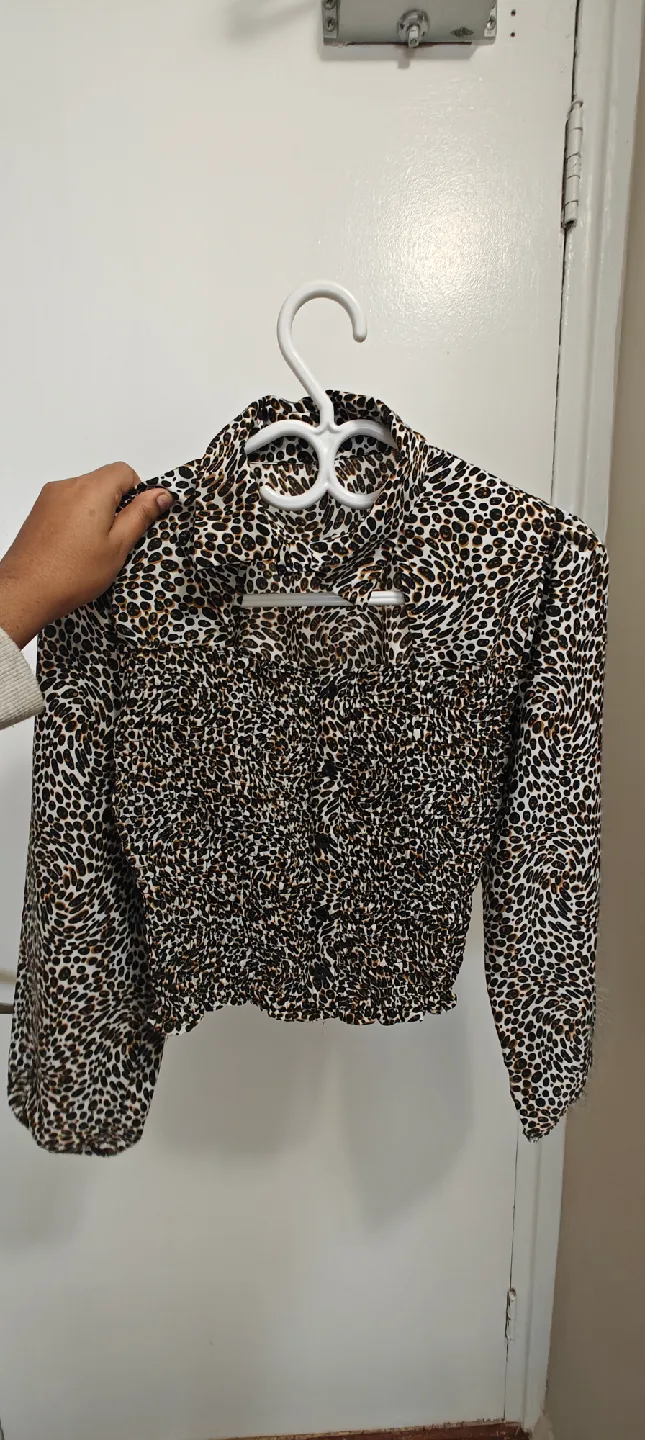 Leopard Print Long Sleeve Crop Top image indicator(6)