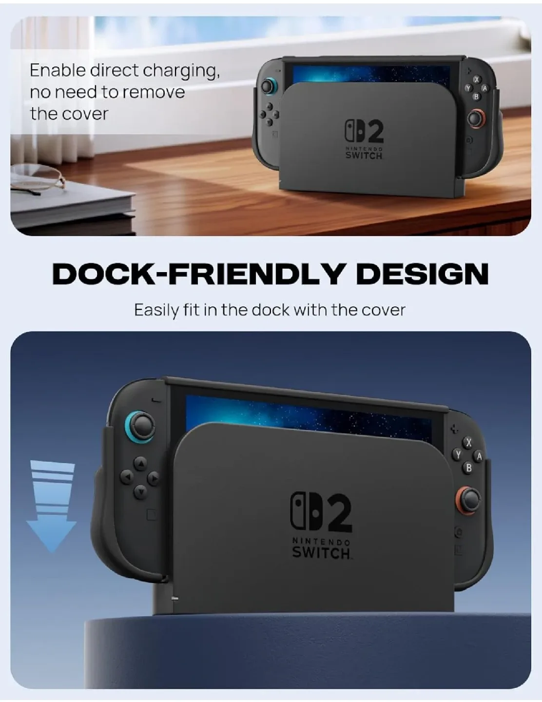 Moko Dockable Nintendo Switch 2 Grip Case - New image indicator(4)