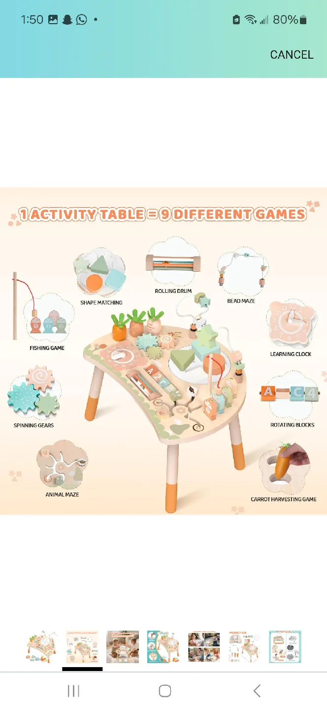 Activity Table with 9 Different Games image indicator(2)