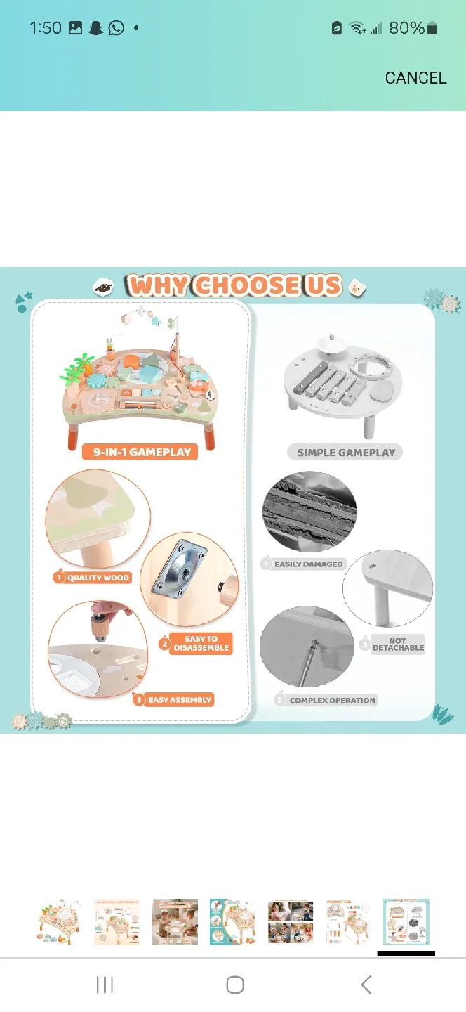 Activity Table with 9 Different Games image indicator(7)