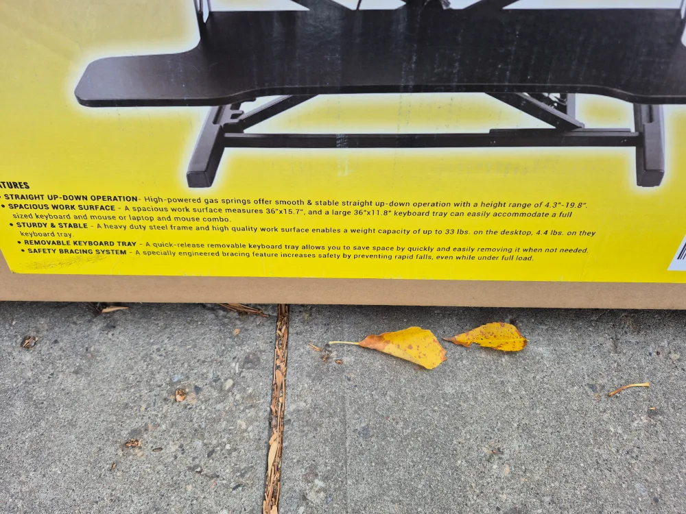 36" Adjustable Standing Desk & Desk Riser - NEW image indicator(2)