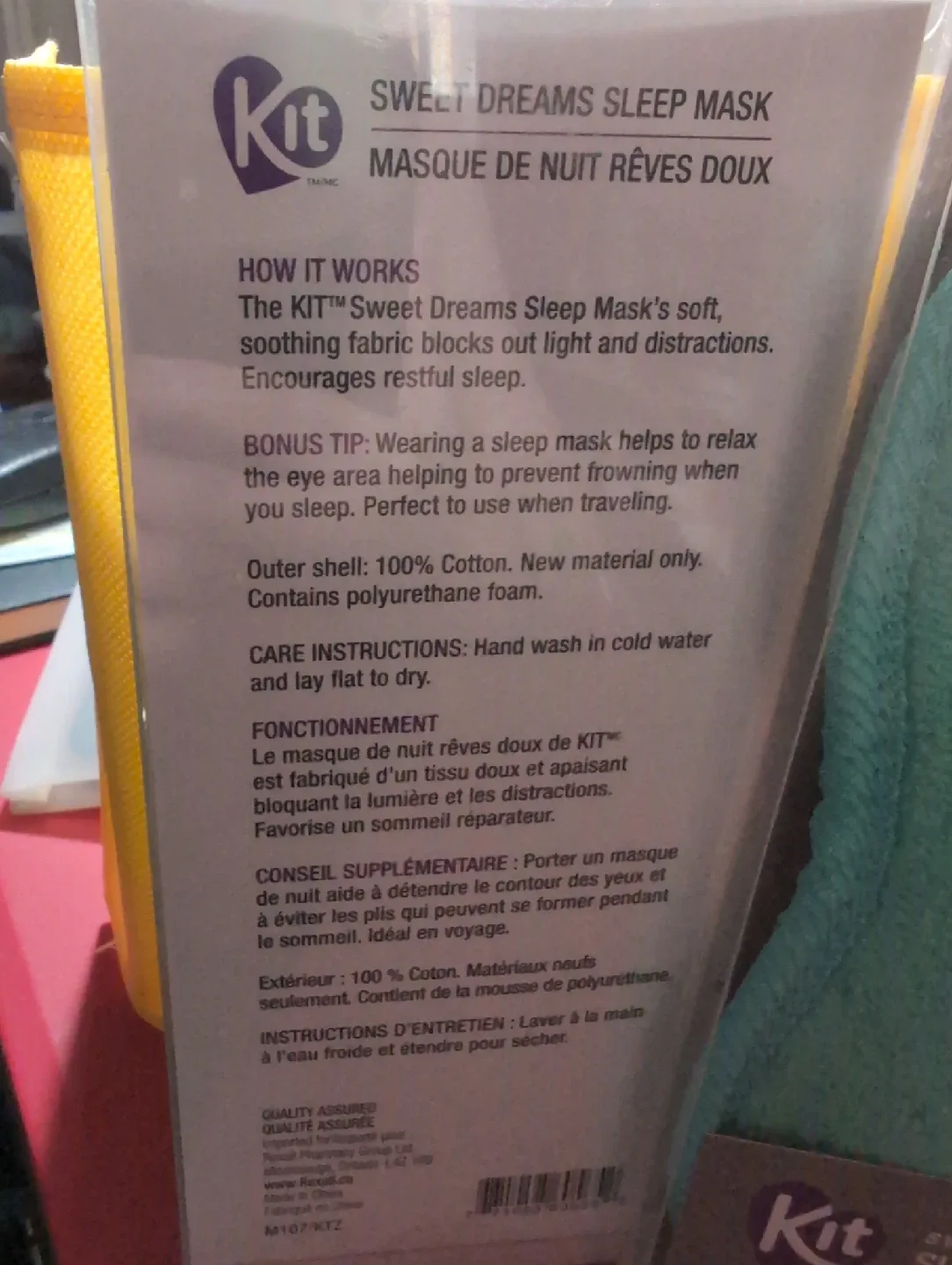 Kit Sweet Dreams Sleep Mask - New in Box image indicator(2)