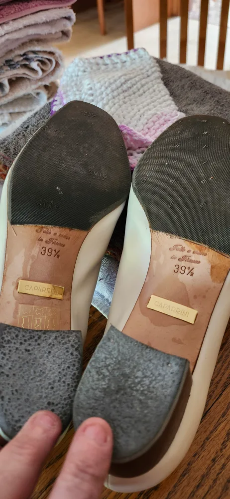 Caparrini Firenze Cream Leather Loafers - Size 9.5 image indicator(3)