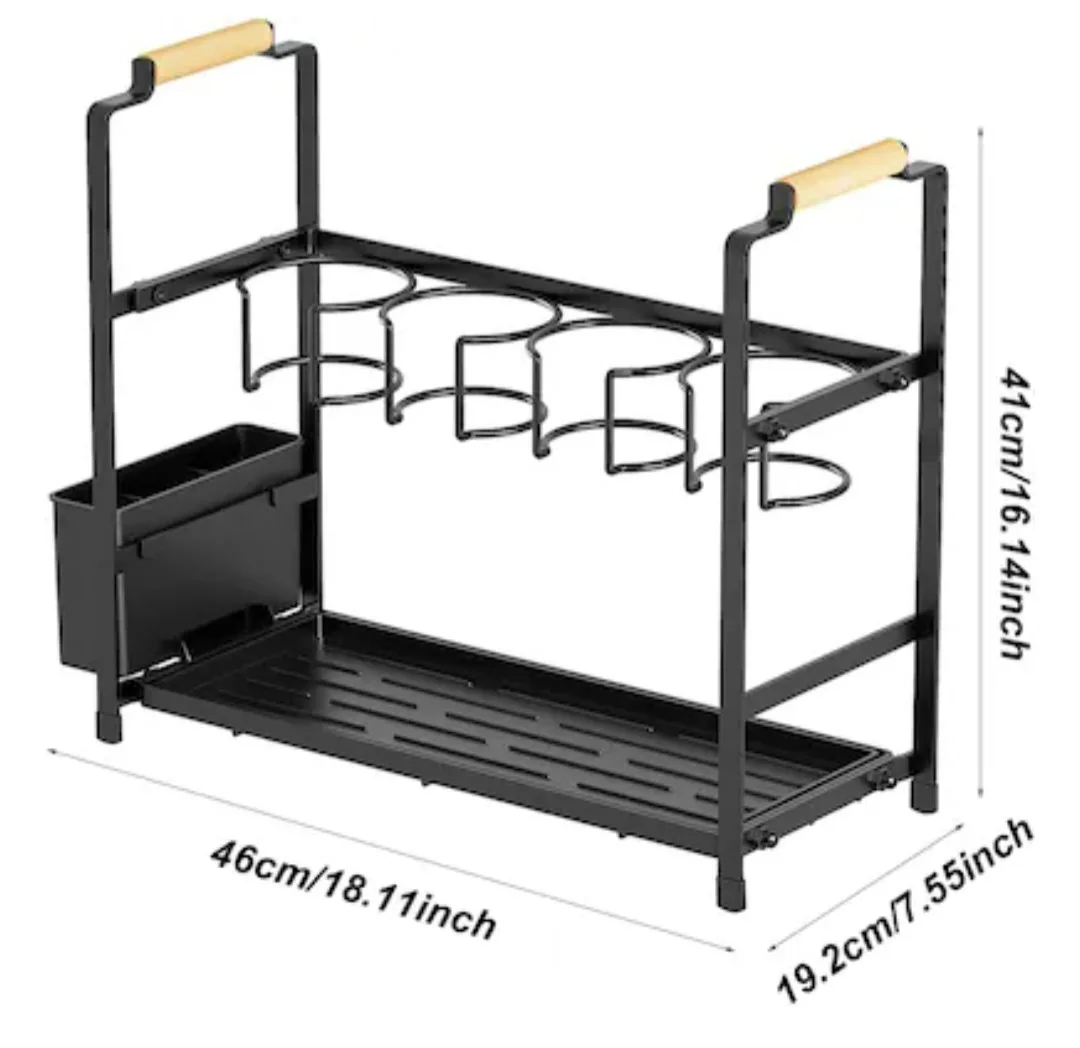Bottle Organizer Drying Rack with Handle, Cup Storage Holder image indicator(2)