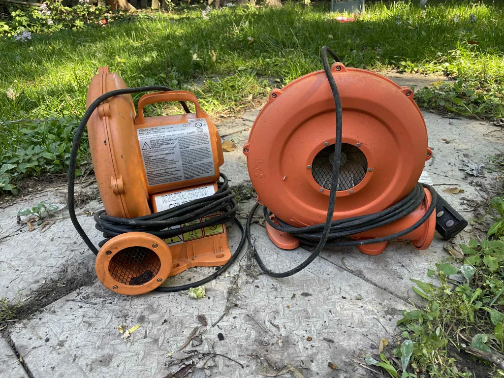 Orange Air Blower- for bouncy castles thumbnail