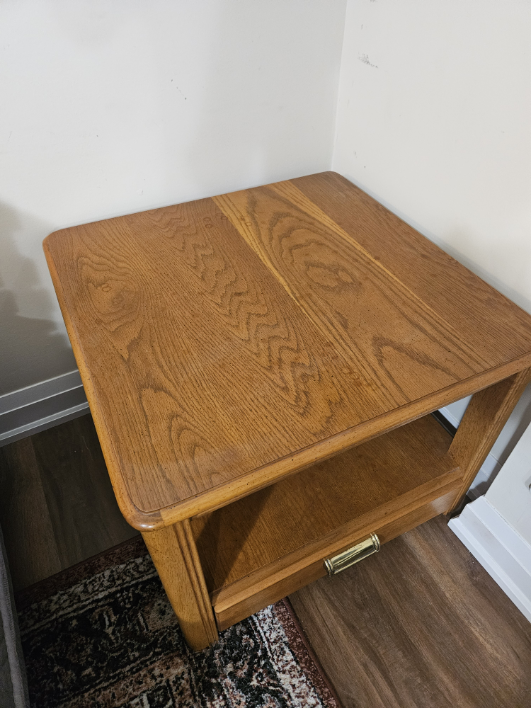 Wooden Side Coffee Table with Drawer
