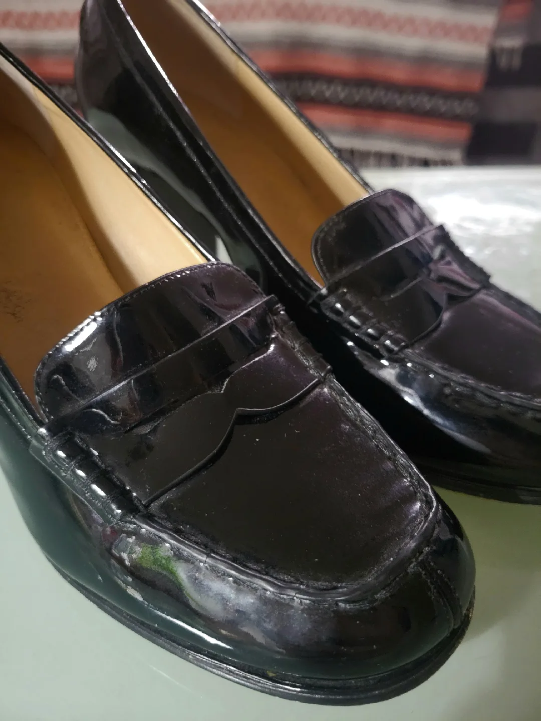Michael Kors Black Patent Leather Loafers - Size 8.5 🥕 image indicator(2)