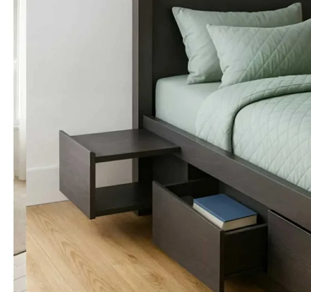 Dark Brown Bed Frame with Storage image indicator(7)