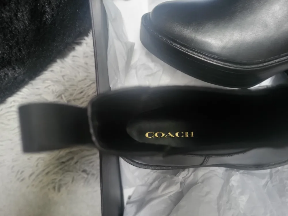 Coach Kinsley Leather Bootie - Black, Size 9 image indicator(2)
