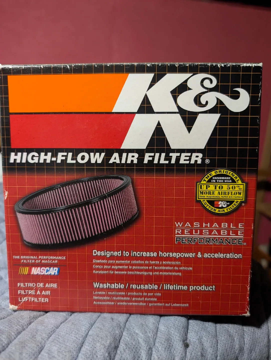 K&N KT-1217 High-Flow Air Filter - New in Box! image indicator(2)
