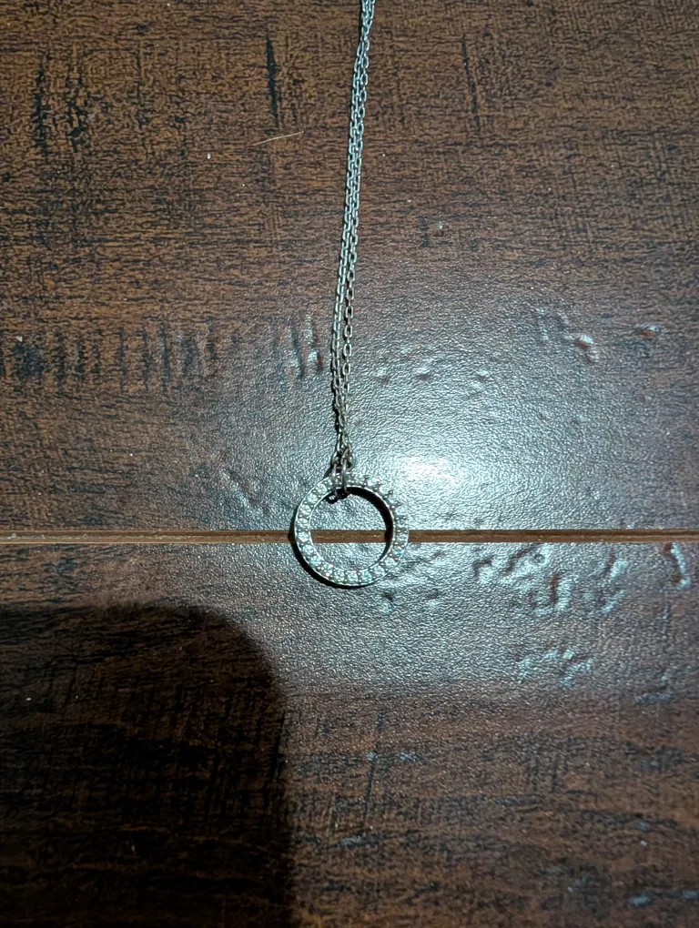 Swarovski circle necklace. thumbnail