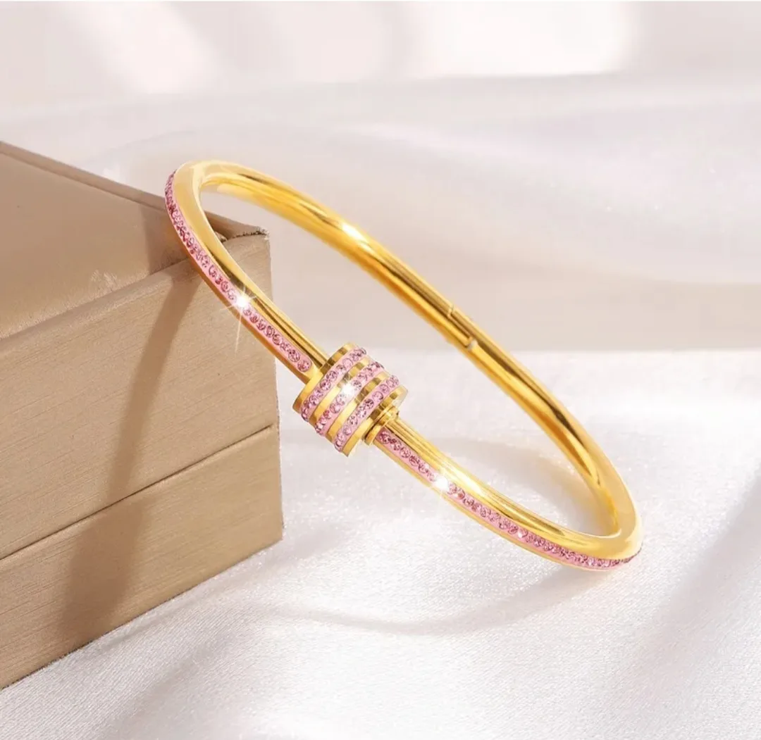 Gold Tone Bangle Bracelet Set image indicator(7)