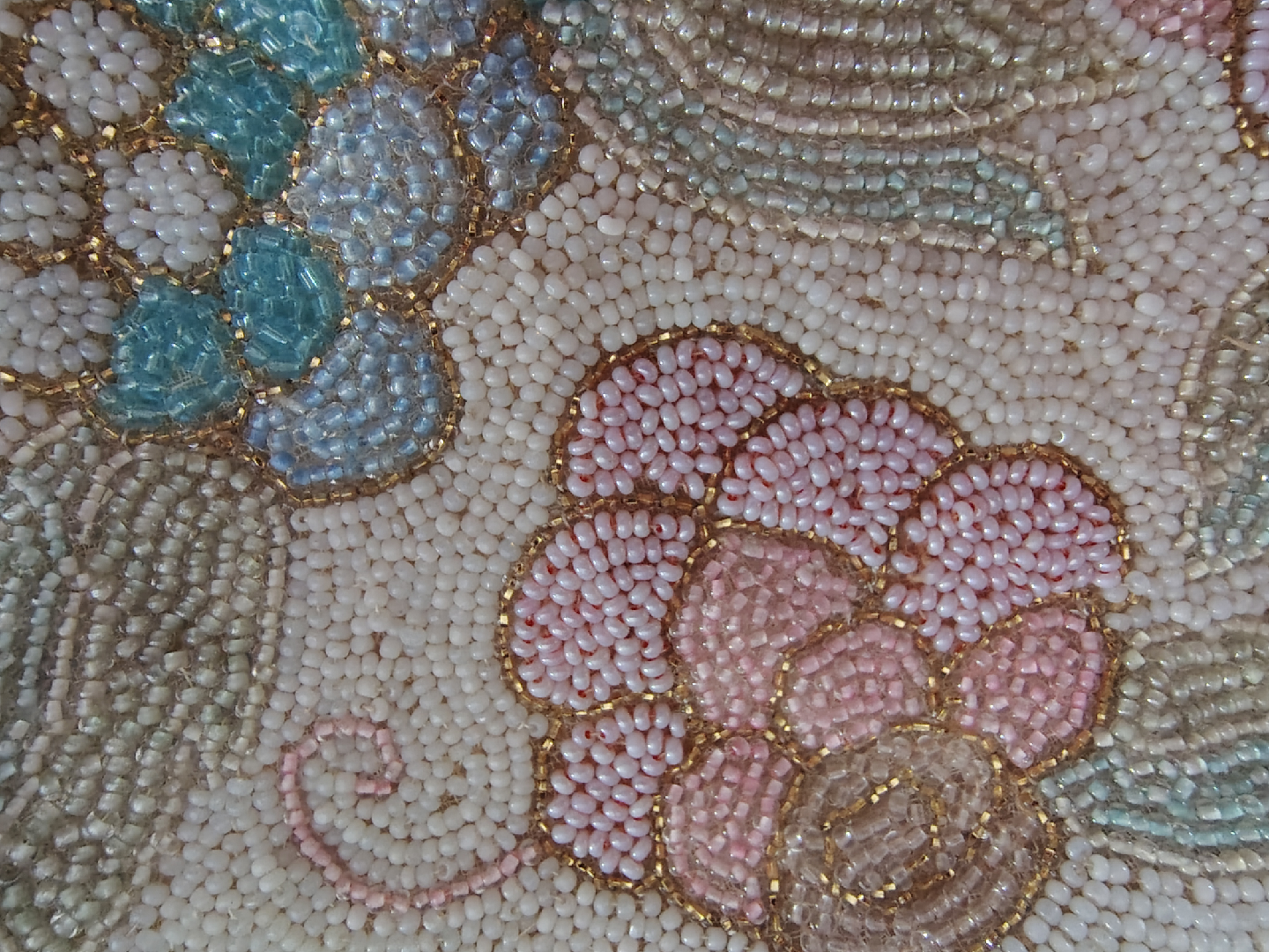 Vintage Delill Seed Beaded Clutch - Made in Belgium - photo 4
