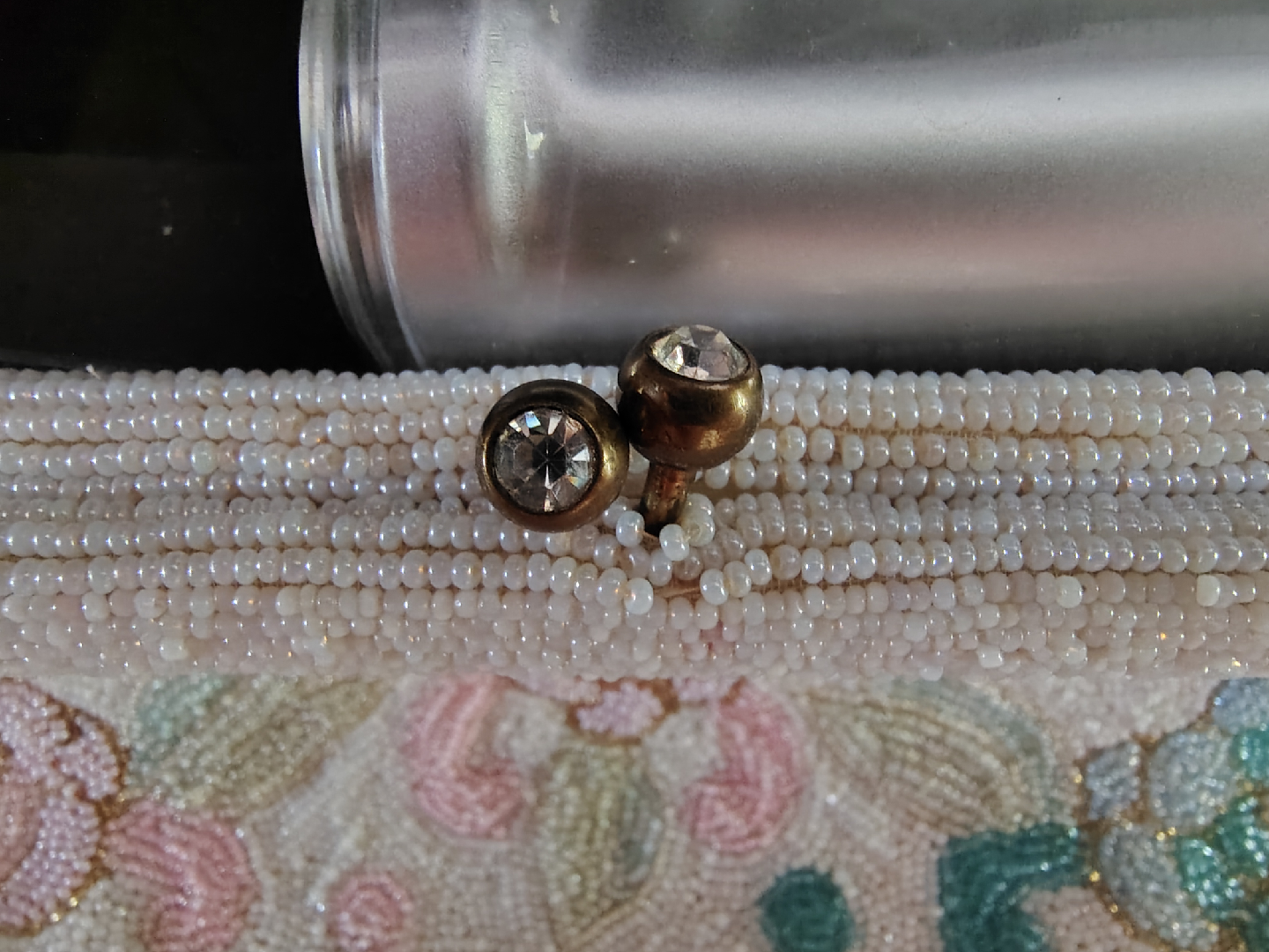 Vintage Delill Seed Beaded Clutch - Made in Belgium - photo 5