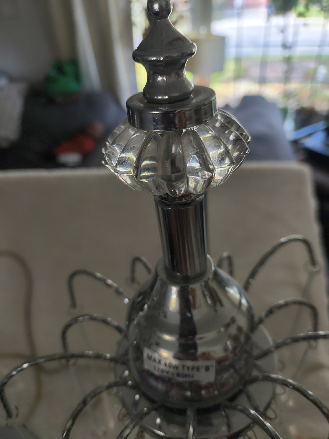 Set of 2 Chrome Waterfall Table Lamps 🥕 - photo 2