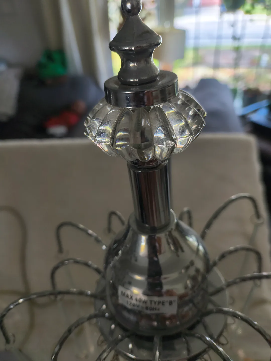 Set of 2 Chrome Waterfall Table Lamps 🥕 image indicator(2)