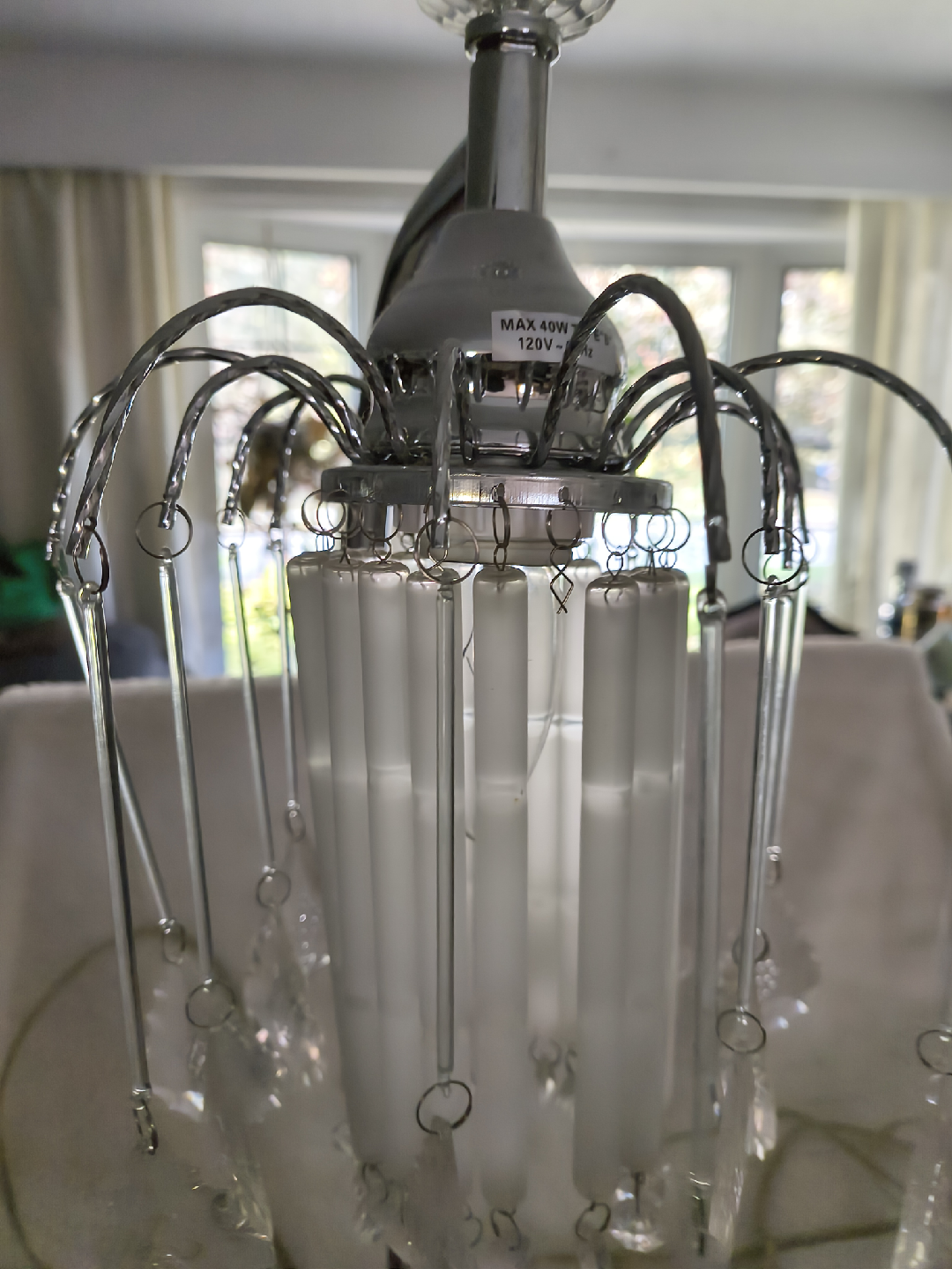 Set of 2 Chrome Waterfall Table Lamps 🥕 - photo 3