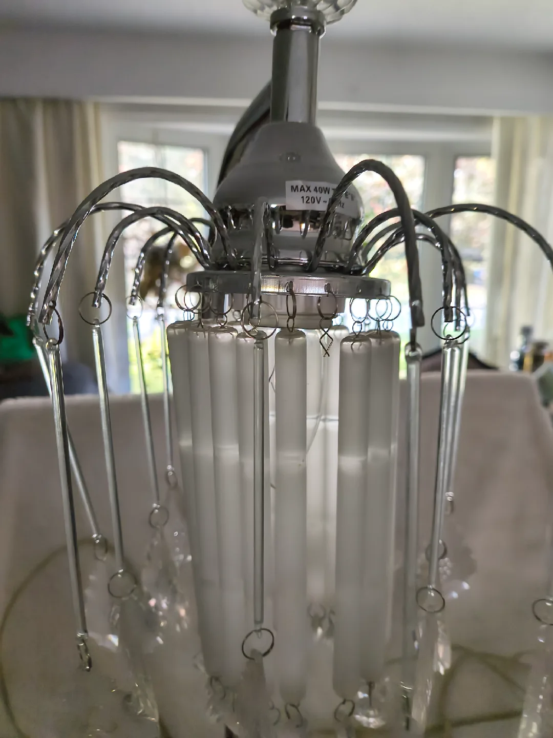 Set of 2 Chrome Waterfall Table Lamps 🥕 image indicator(3)