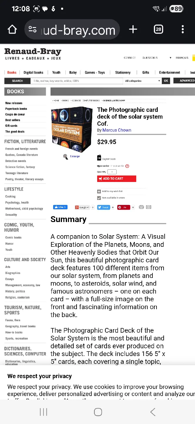 🧡 The Photographic Card Deck of The Solar System image indicator(8)