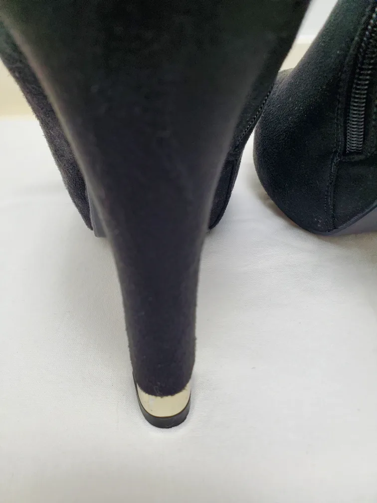 Ardene Black Heeled Ankle Boots 🧡 image indicator(8)