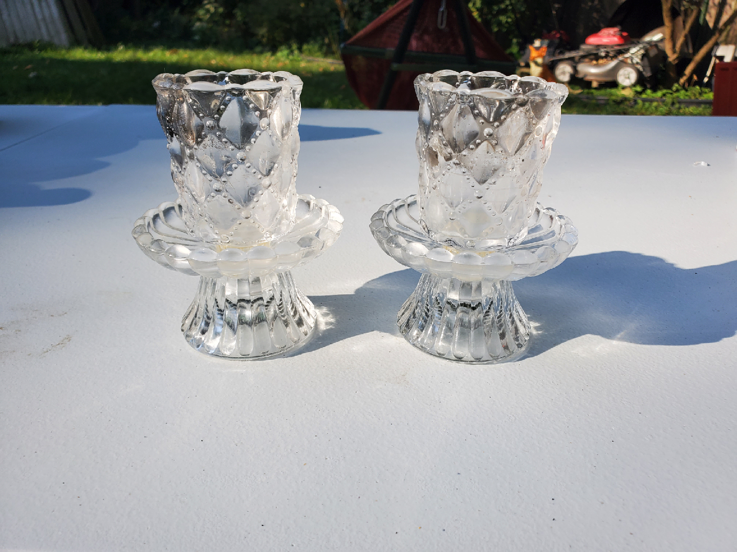 PartyLite Clear Glass Candle Holders