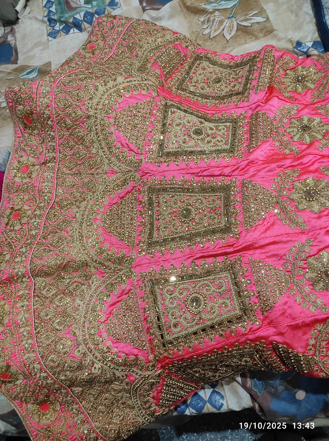 Pink & Gold Embroidered Dress image indicator(3)
