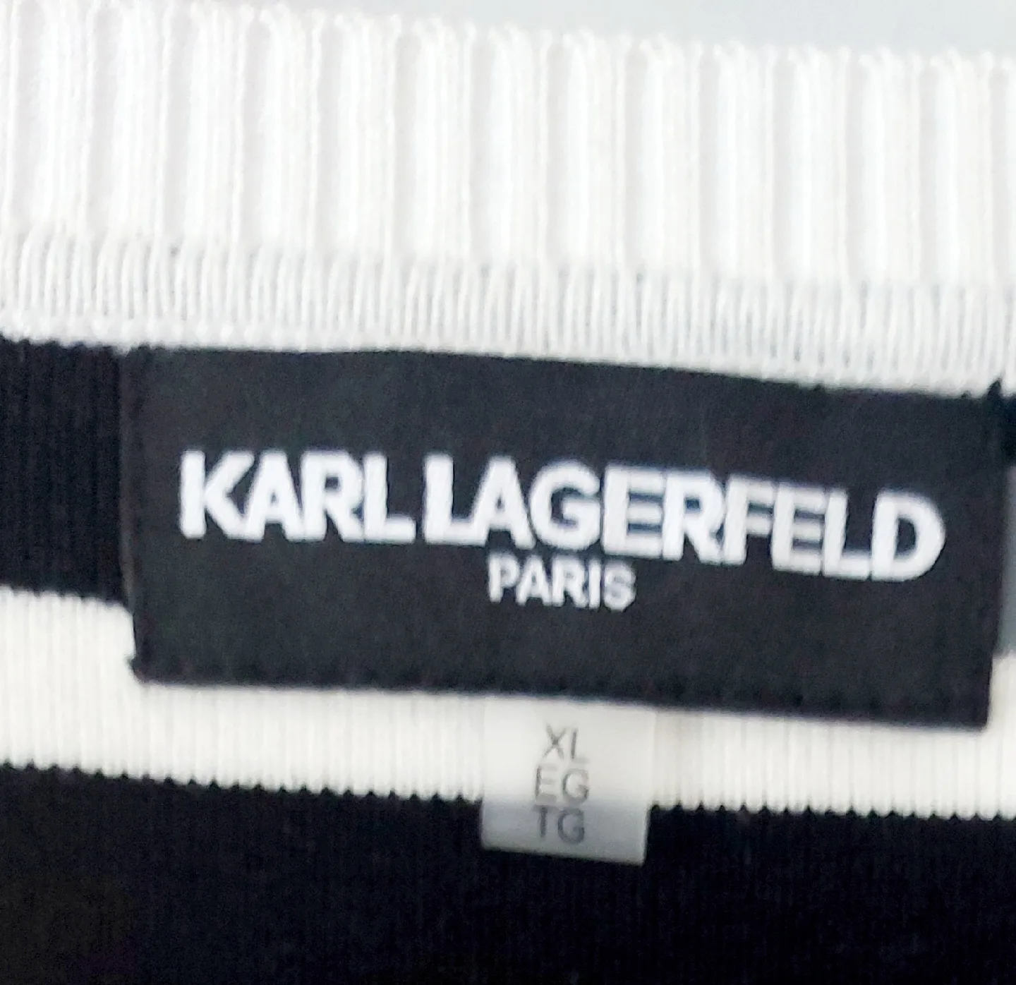 Karl Lagerfeld Striped Knit Top - Size XL image indicator(3)