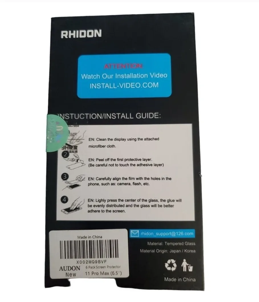 New Rhidon Glass Screen Protector PRO+ - iPhone 11 Pro Max 6.5" image indicator(2)