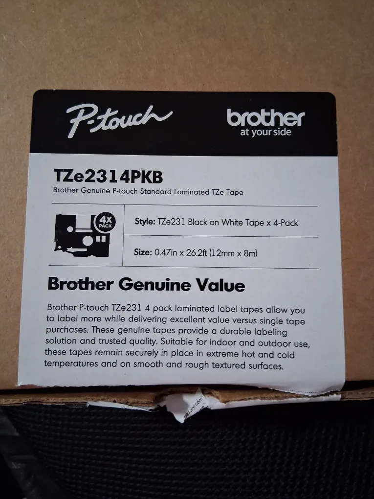 Brother TZe2314PKB Label Tape 4-Pack thumbnail