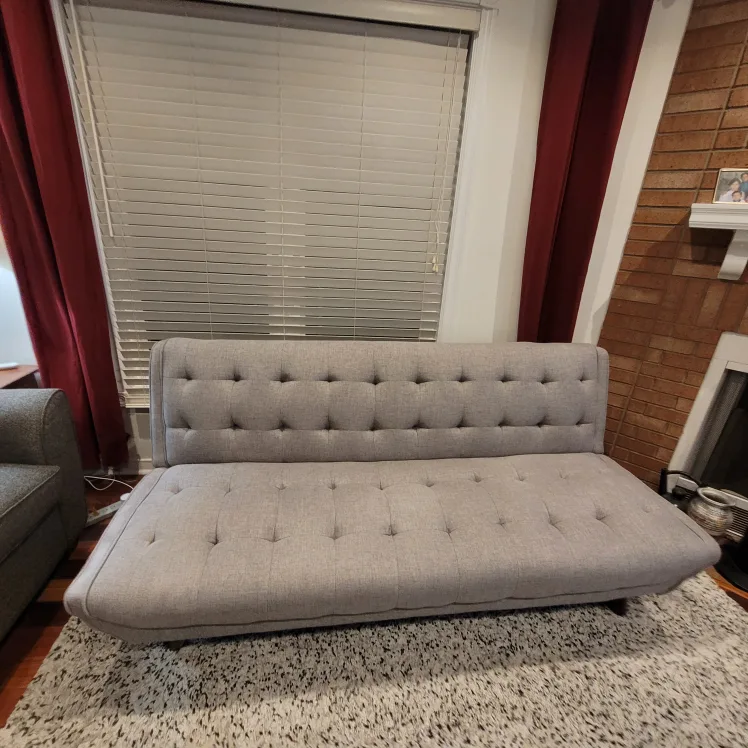 Grey Tufted Futon image indicator(4)