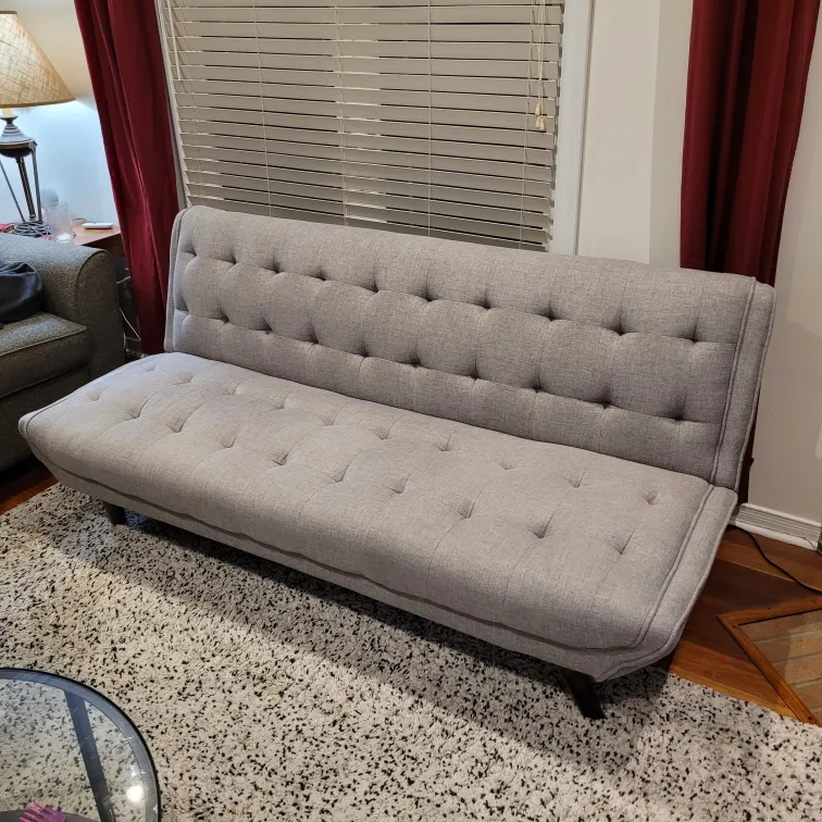 Grey Tufted Futon image indicator(5)