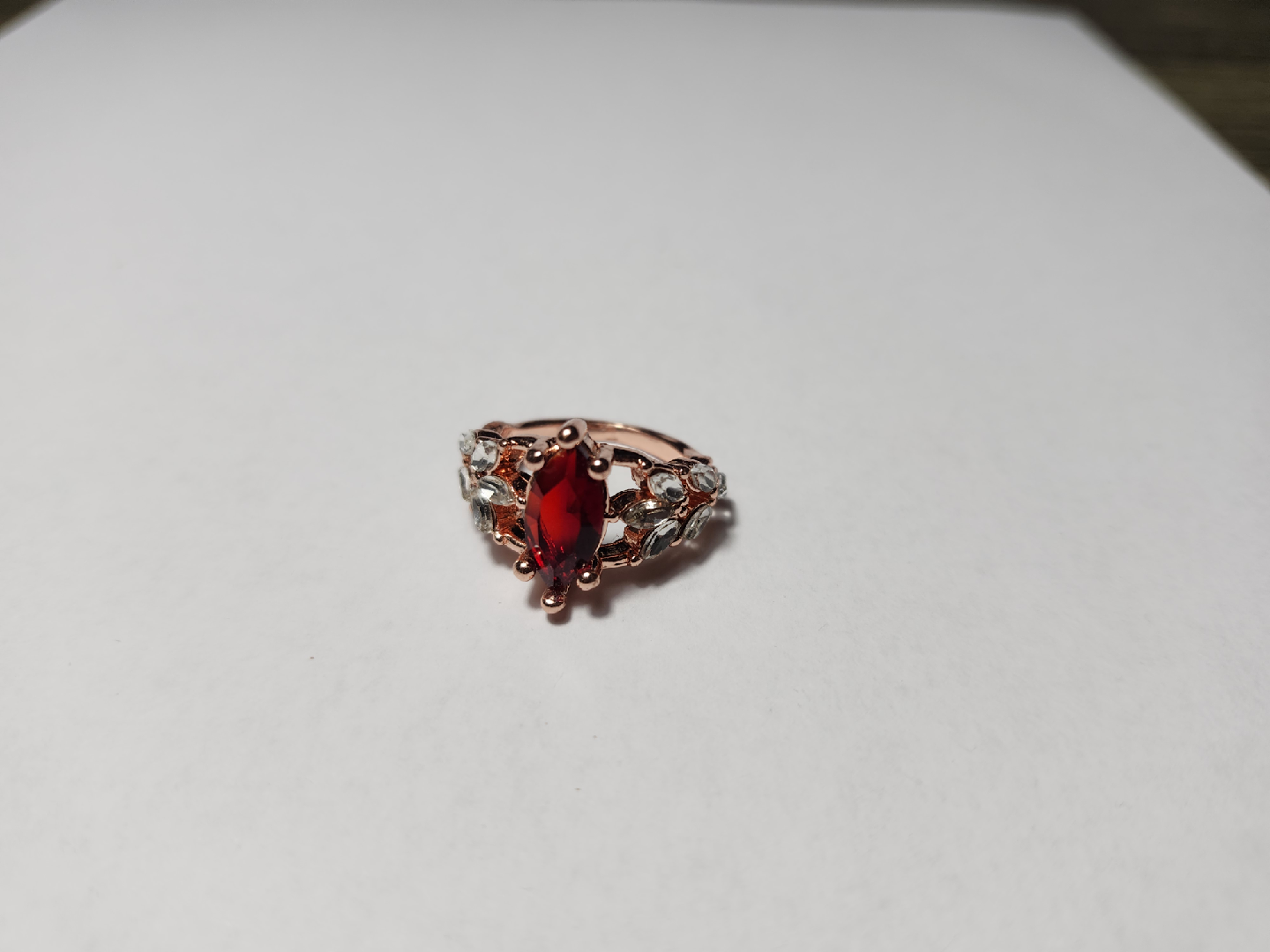 Red Gemstone Ring - photo 2