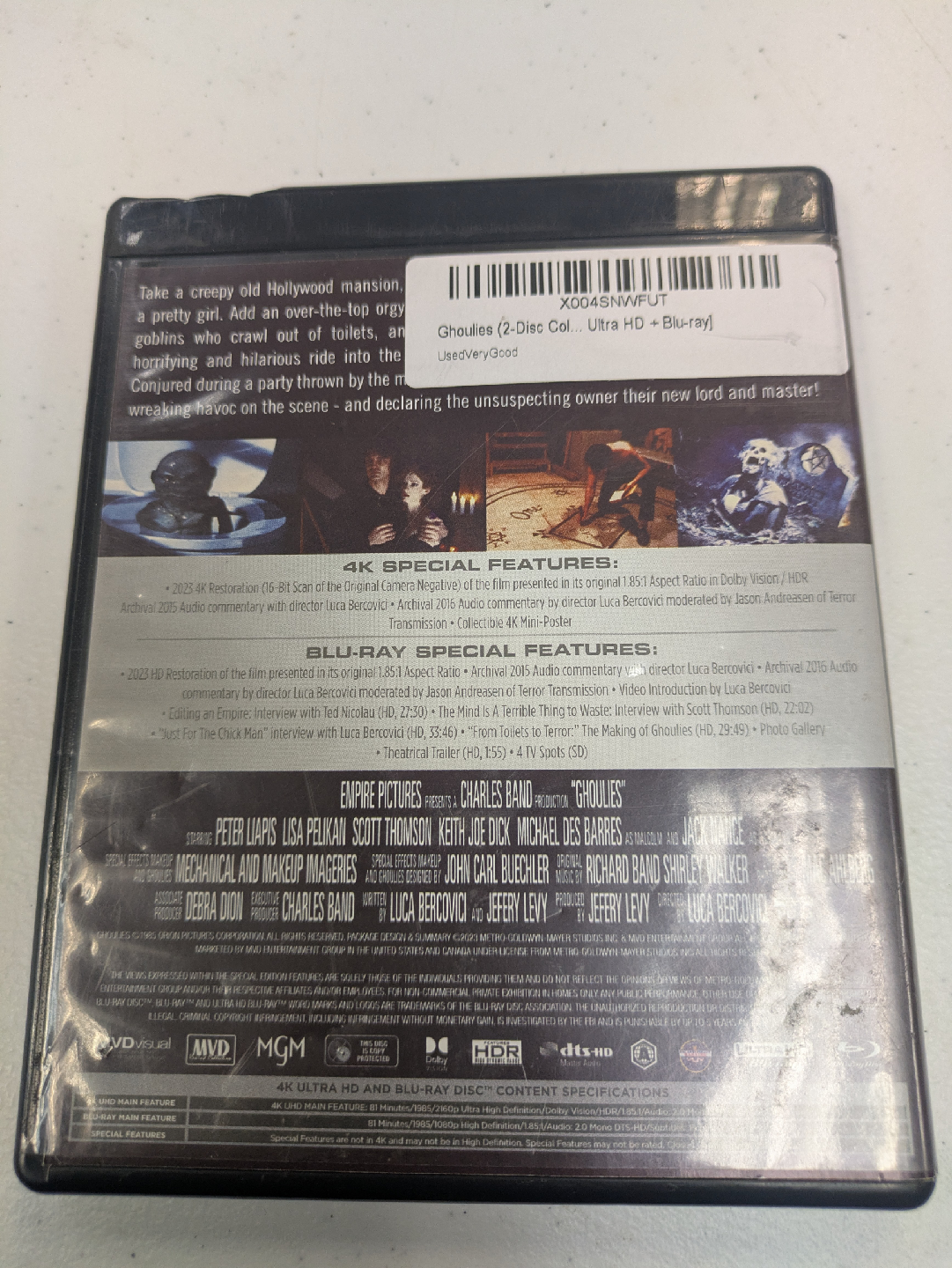 GHOULIES 2-Disc Set 4K Ultra HD + Blu-ray - photo 2