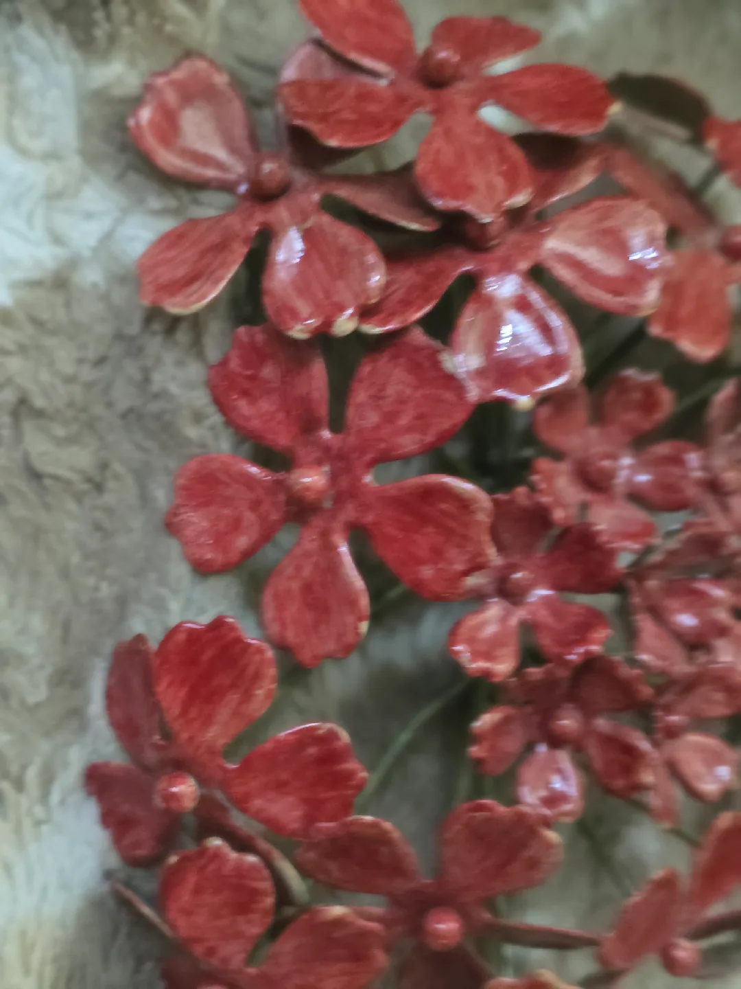 Red Flower Metal Wall Hook image indicator(2)