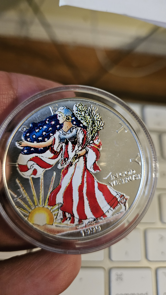 silver American Eagle coin 1999
