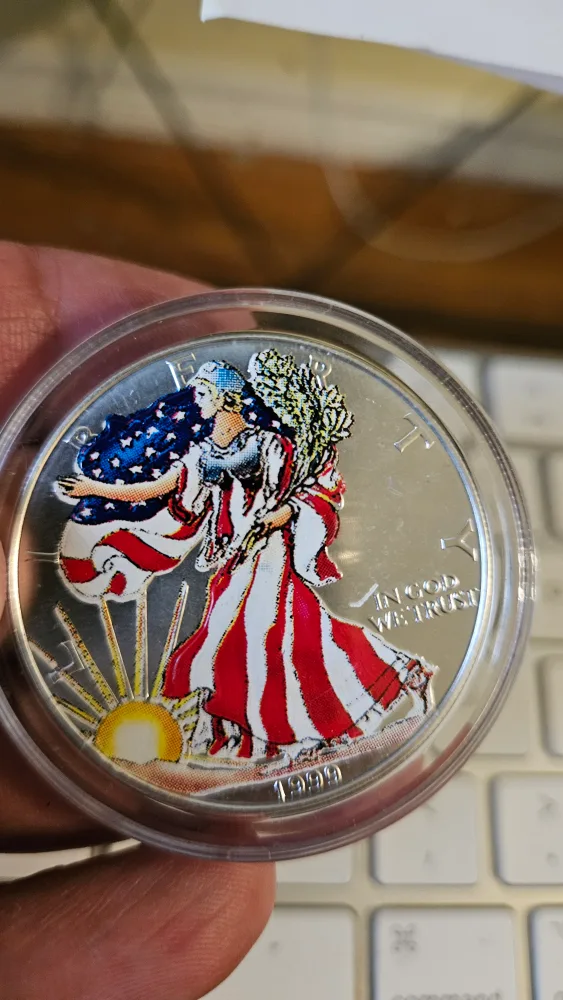 silver American Eagle coin 1999 thumbnail