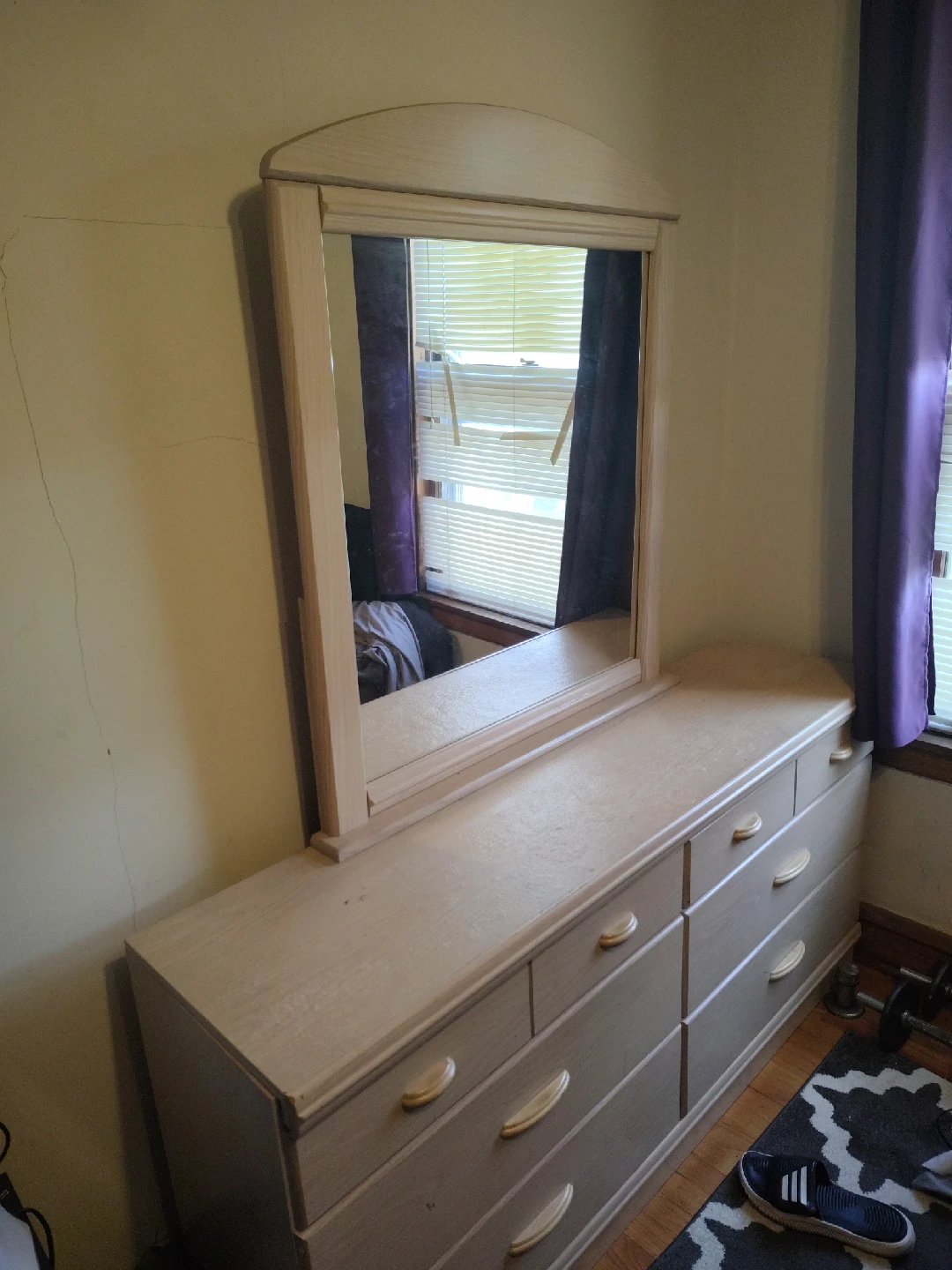 Dresser with Mirror - Beige