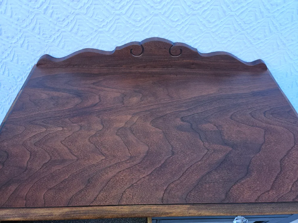 Dark Wood and Black Display Cabinet image indicator(3)