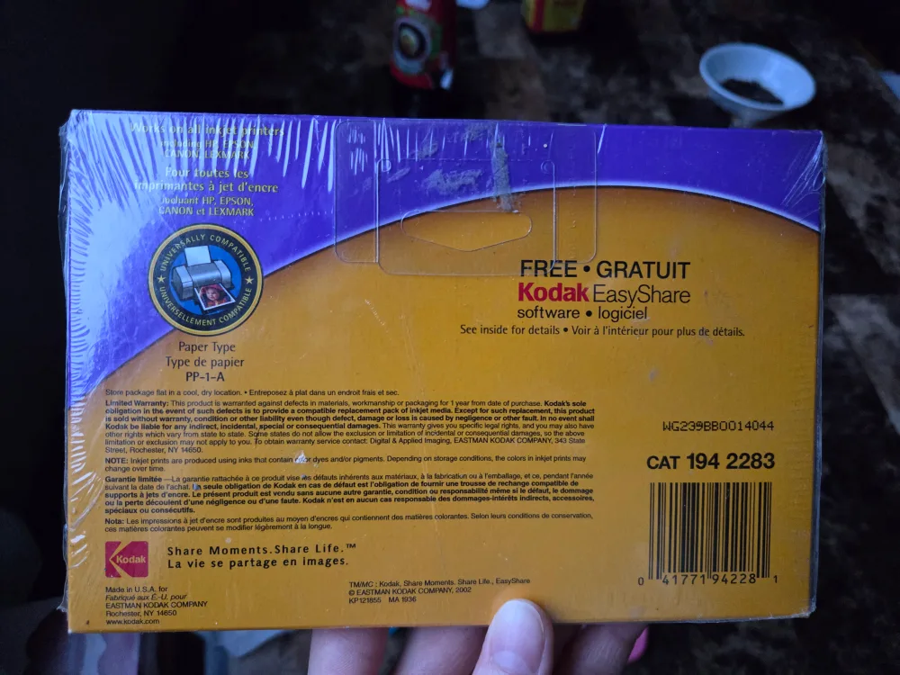 Brand New Kodak Picture Paper 20 Sheets Soft Gloss 4×6 In. image indicator(2)